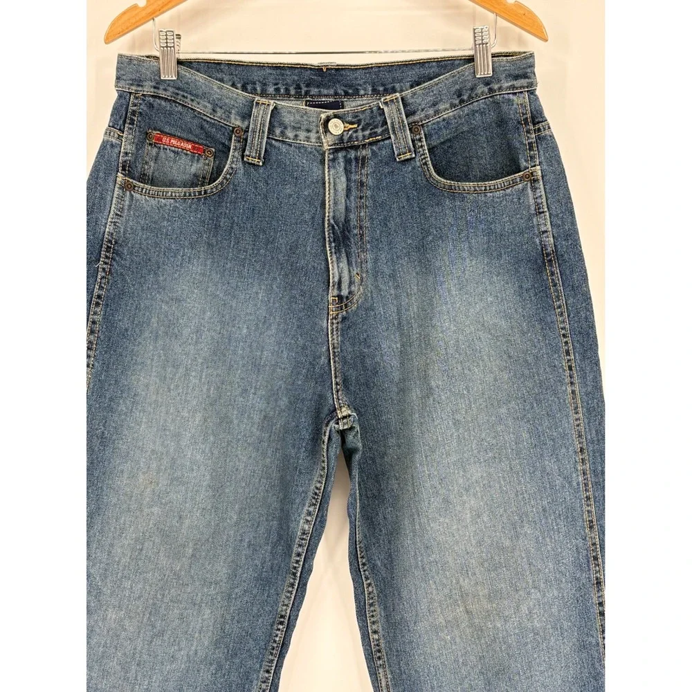 Vintage U.S.‎ Polo Assn Jeans Mens 34x32 Blue Relaxed Baggy Fit Straight Y2K 90s